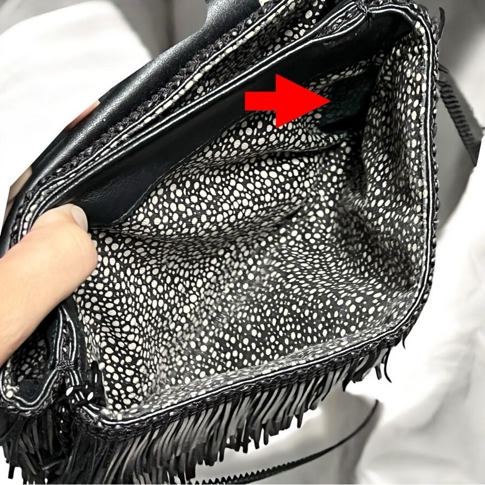 Loeffler Randall Black Fringe Shoulder Bag - Picture 14 of 14